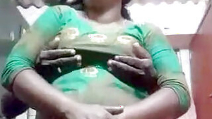 Desi wife sucking and fucking herself with father in lw