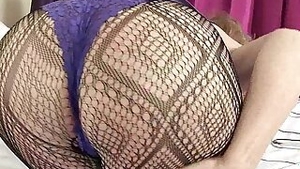 British granny Zadi soaks her tights