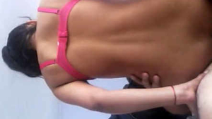 Aroused spouse pleasuring herself on top of her maid's member in an intense sexual encounter