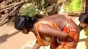 Hot Tits Of Village Woman Bathing