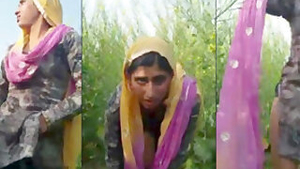 Desi girl sucking and fucking outdoor