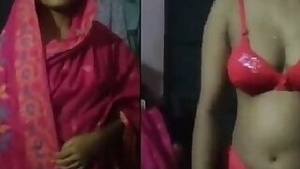 Cute and sexy wife striptease show