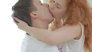 Redhead takes a mouthful of cum