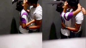Indian couple engages in intimate acts within a college changing facility
