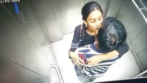 Spy on a hot couple's steamy lift session