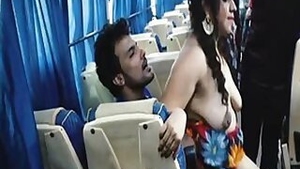 Indian Bhabhi fucked inside bus by a stranger guy