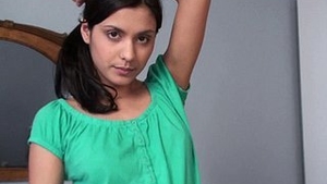 Nasta's ambitious plan to get completely naked and shave her cunny in front of a camera