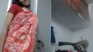 A teen's provocative strip show in a saree for financial gain