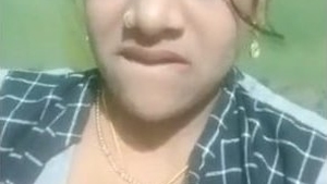 Desi bhabhi's attractive face in erotic video