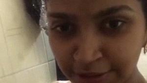 Tamil girl takes nude selfies while bathing in the shower