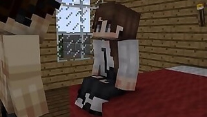 Minecraft girl gets fucked