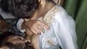 Indian couple shares romantic moments and breasts fondling