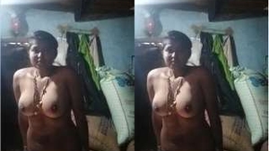Tamil wife flaunts her body in solo video