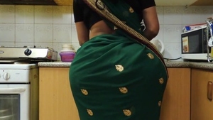 Enjoy the curvy assets of a Desi beauty with a big butt in this steamy video