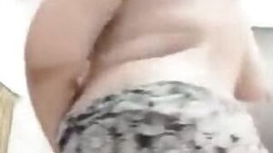 Indian aunty sucks her own finger and strips down in her XXX show