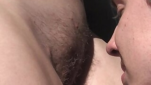 Wet hairy beaver licked and fucked