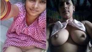 Rural Indian woman displays her pussy