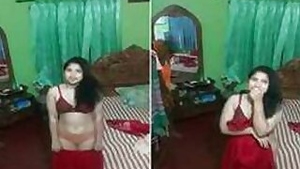 Indian girl grew up but had no boyfriend so she pinches XXX nipples alone