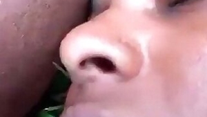 Local Adivasi girl having sex with lover in forest
