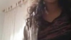 Whore gives sex delight to boys stripping down on camera close up