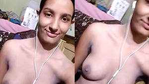 An attractive Indian woman reveals her breasts and vagina