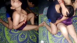 Watch this newlywed couple indulge in hot sex on camera