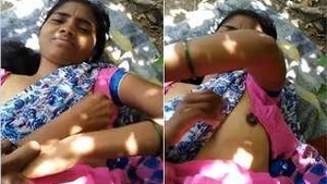 Telugu wife's big boobs captured on camera