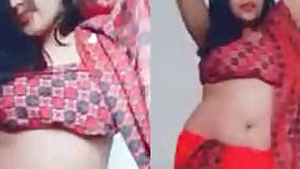 Female performs an Indian sex belly dance in a XXX manner on camera