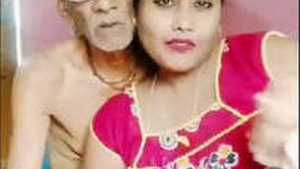 Desi bhabhi on TikTok enjoys intimate moments with older man