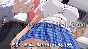 Watch as a thick pussy gets groped in the sky and fucked in a hentai video