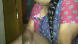 Mallu auntie's handmade boobs on display