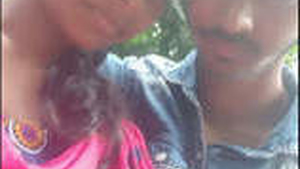 Desi's steamy outdoor session with a couple