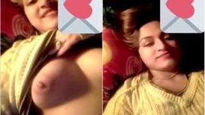 Busty Indian girl flaunts her assets in a video call