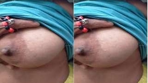 Telugu bhabhi's big boobs get pressed and squeezed