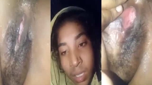 Unsatisfied Bangladeshi village girl shows off her pussy in selfie video