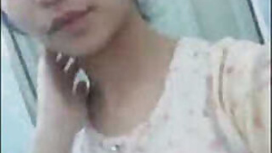 Indian girl with big saggy boobs dressed in bathroom after chudai