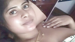 Mallu married aunty in nighty stripping for bf selfie