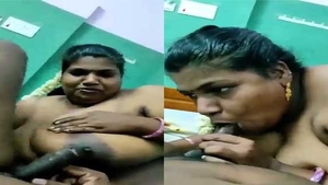 South Indian wife Soutrh gives a steamy blowjob to her husband