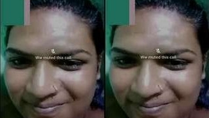 Hot Desi Bhabhi flaunts her boobs and pussy in video call