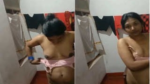 Indian Tamil wife goes nude for her husband's pleasure
