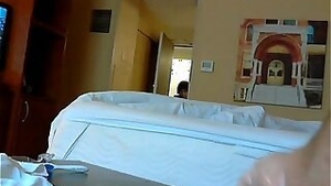 Caught jerking by hotel maid flash