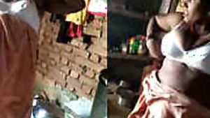 After work Desi woman shows XXX assets in sex clip filmed in garage