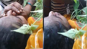 Amateur couple gets wild behind the door in Telugu language