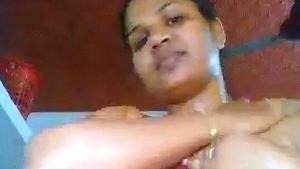 Kerala aunt Judy's big boobs steal the show in solo video