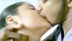 Indian college student shares kisses with his lover