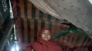 A Muslim village girl reveals her big boobs and pussy