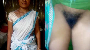 Indian wife reveals her intimate parts to her partner