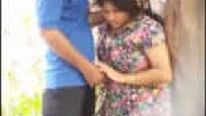 Horny couple gets it on in public place