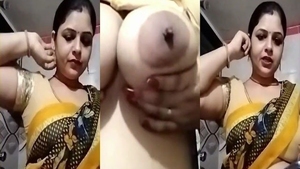 A beautiful Indian woman shows her vagina and buttocks