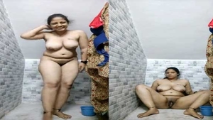 Busty village girl masturbates and plays with her hairy pussy
